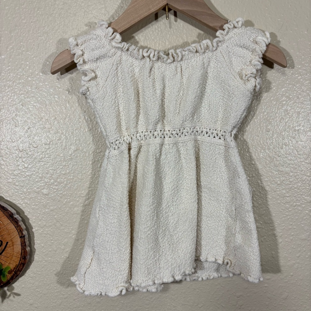 Peruvian Cotton Terry Cloth Baby Dress With Hand Embroidery Size 6-12M - Picture 5 of 8